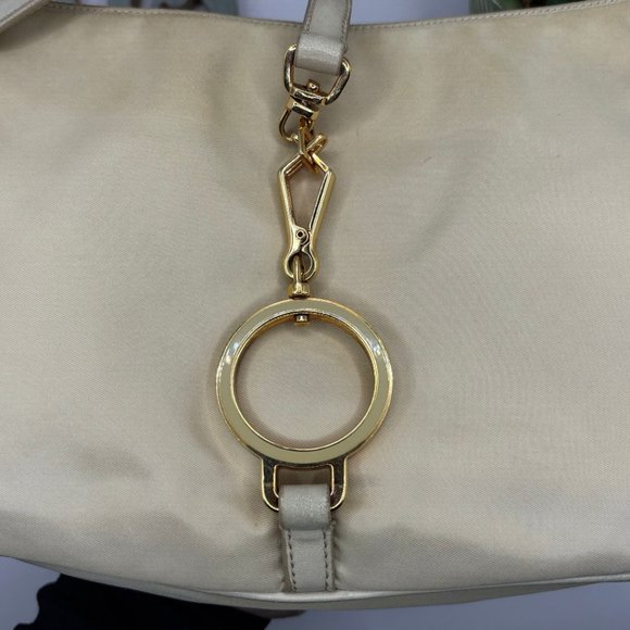 Beautiful Prada Tessuto Shoulder Bag with Gold Clasp - Picture 6 of 14